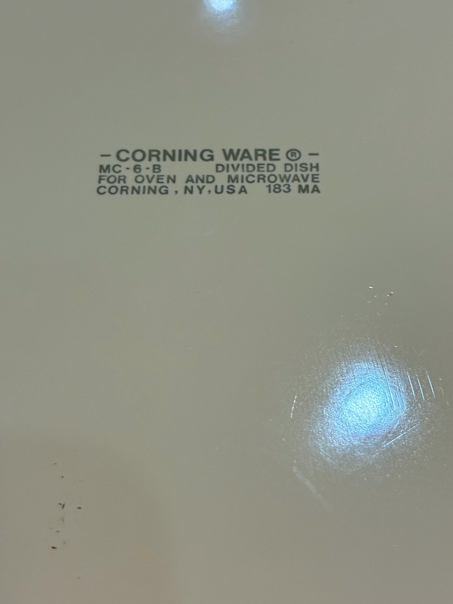 Corningware French White Divided Oval Casserole