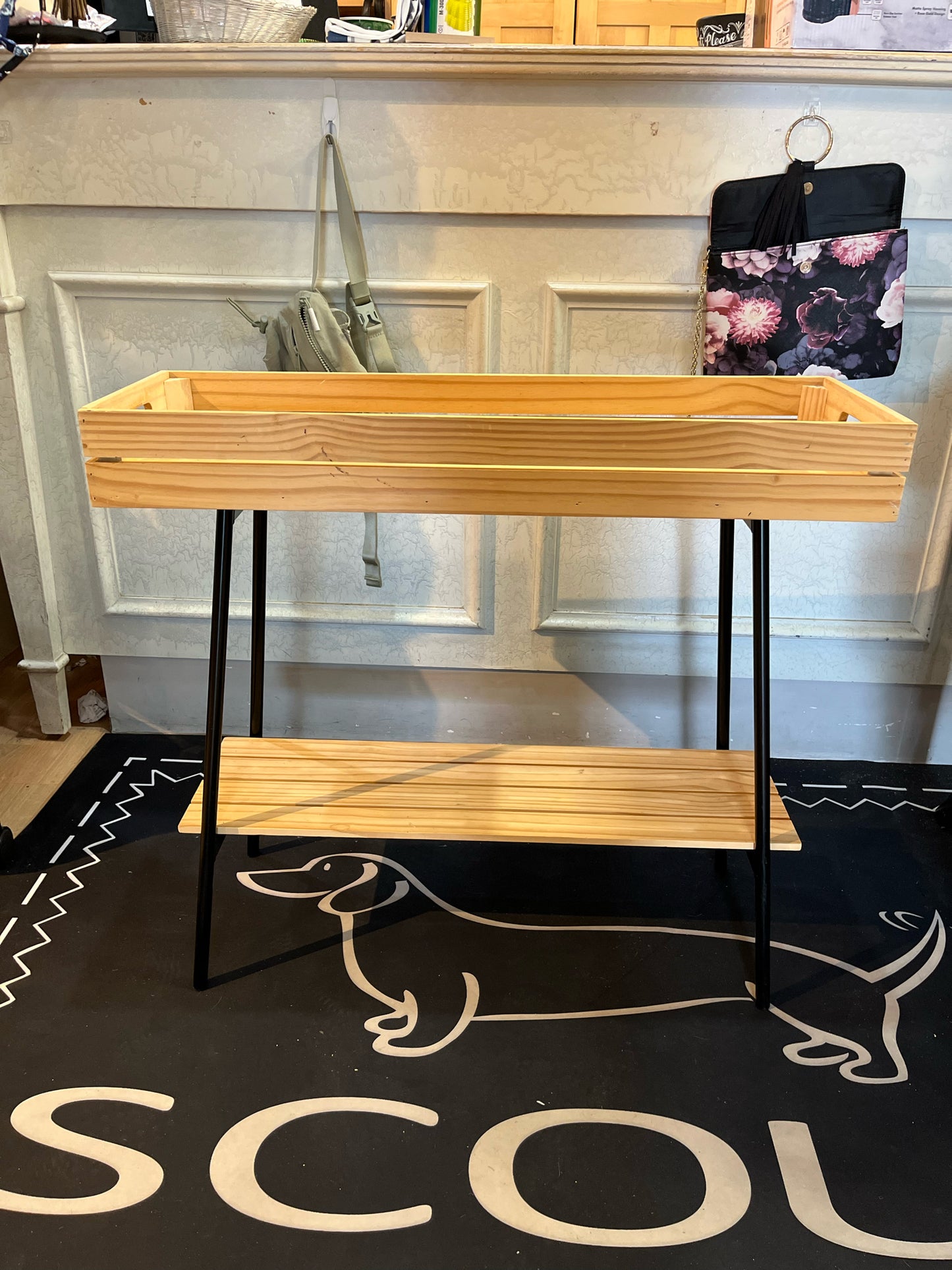 Ikea Two-Tier Wood Pallet Rectangle Table
