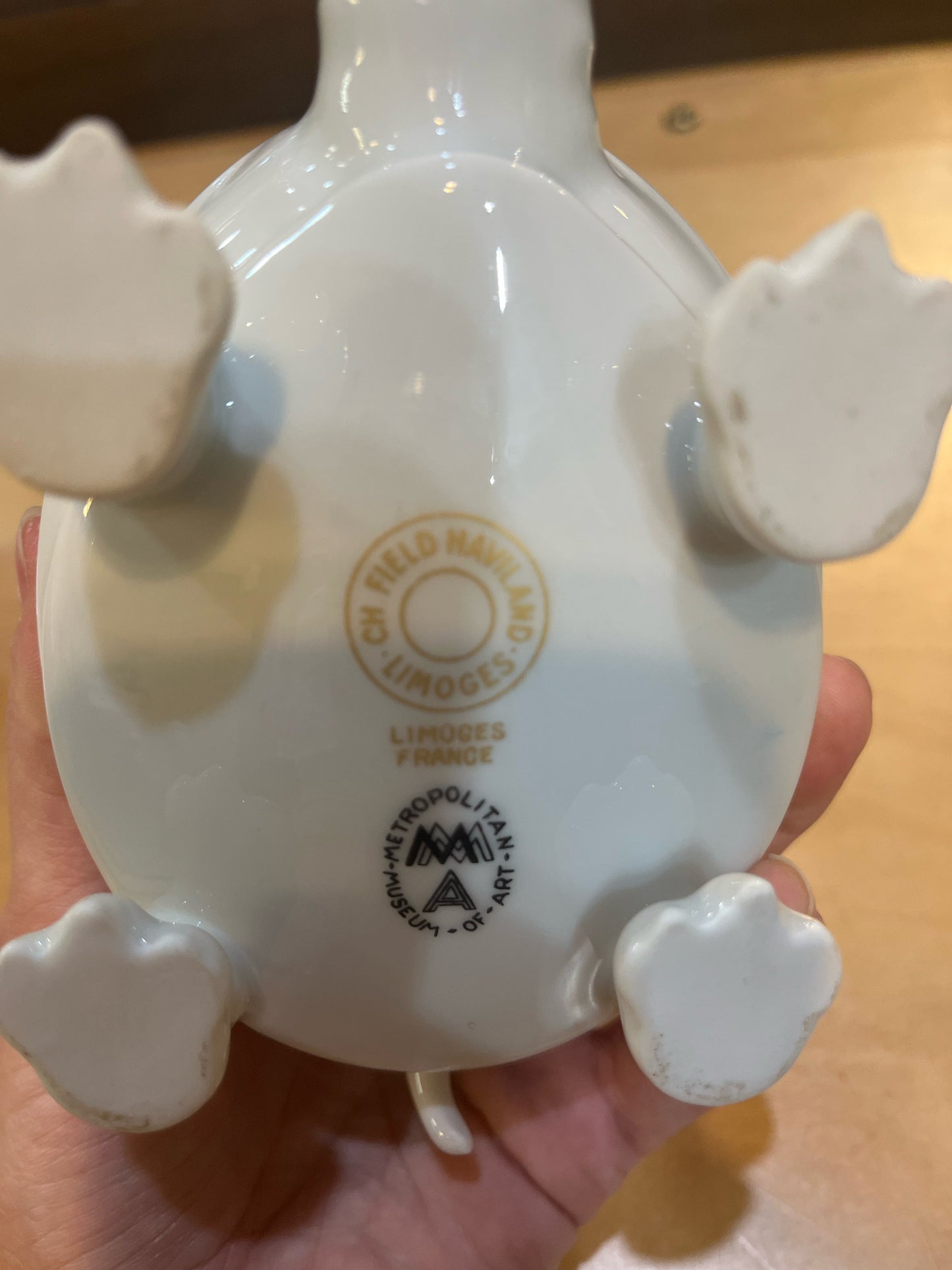 Vintage CH Field White Turtle Limoge Box