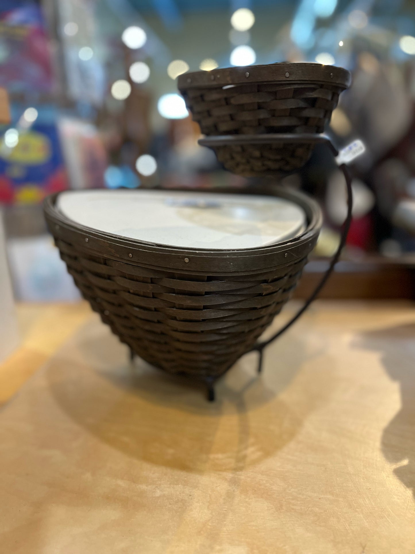 Longaberger Brown Chip & Dip Basket