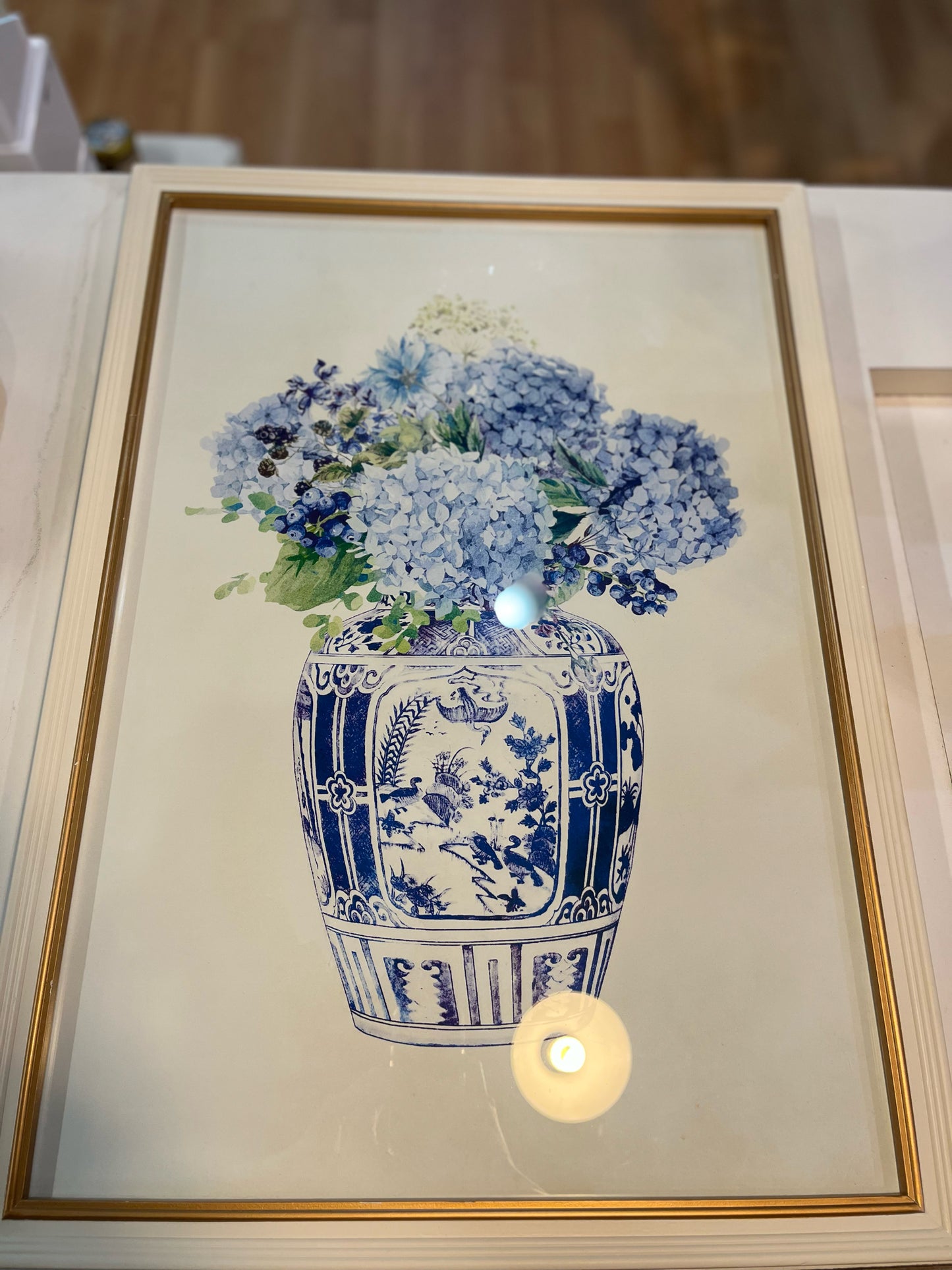 Ginger Jar Hydrangeas Framed Print