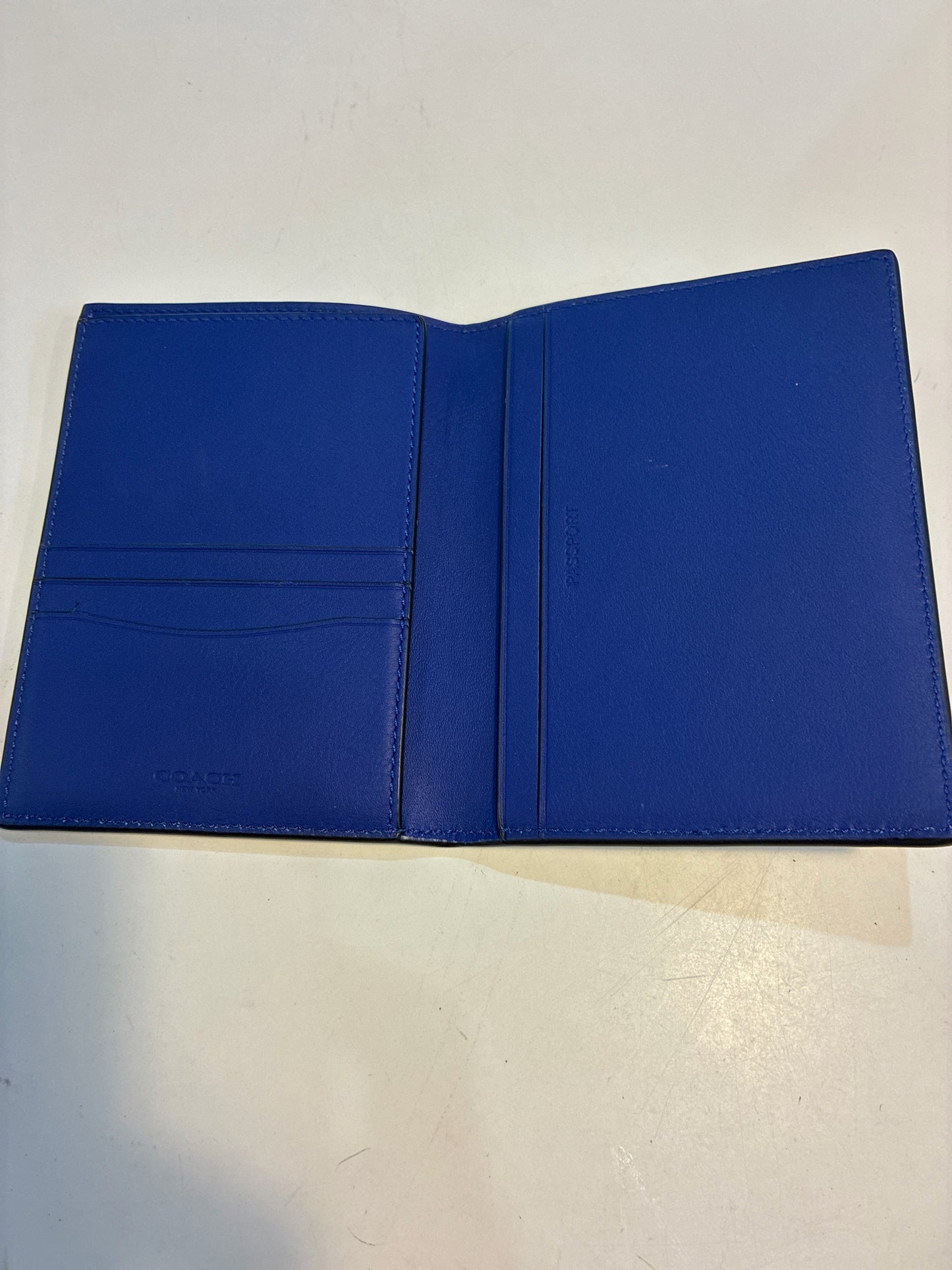 Coach Royal Blue Passport Holder
