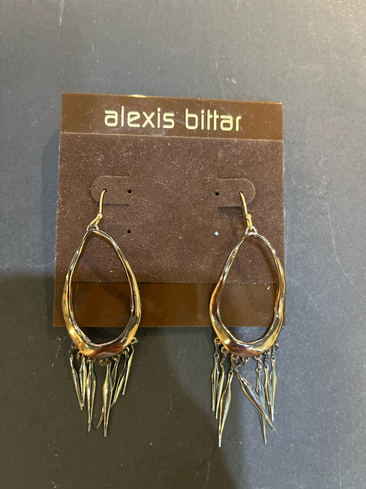 Alexis Bittar Bronze Metal Chandelier Earrings
