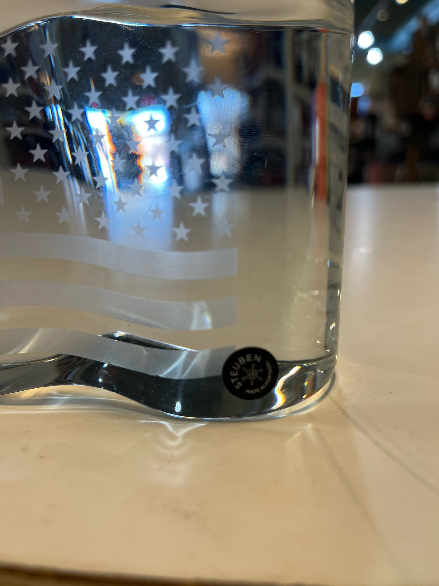 Steuben “Star Spangled Banner”Paperweight