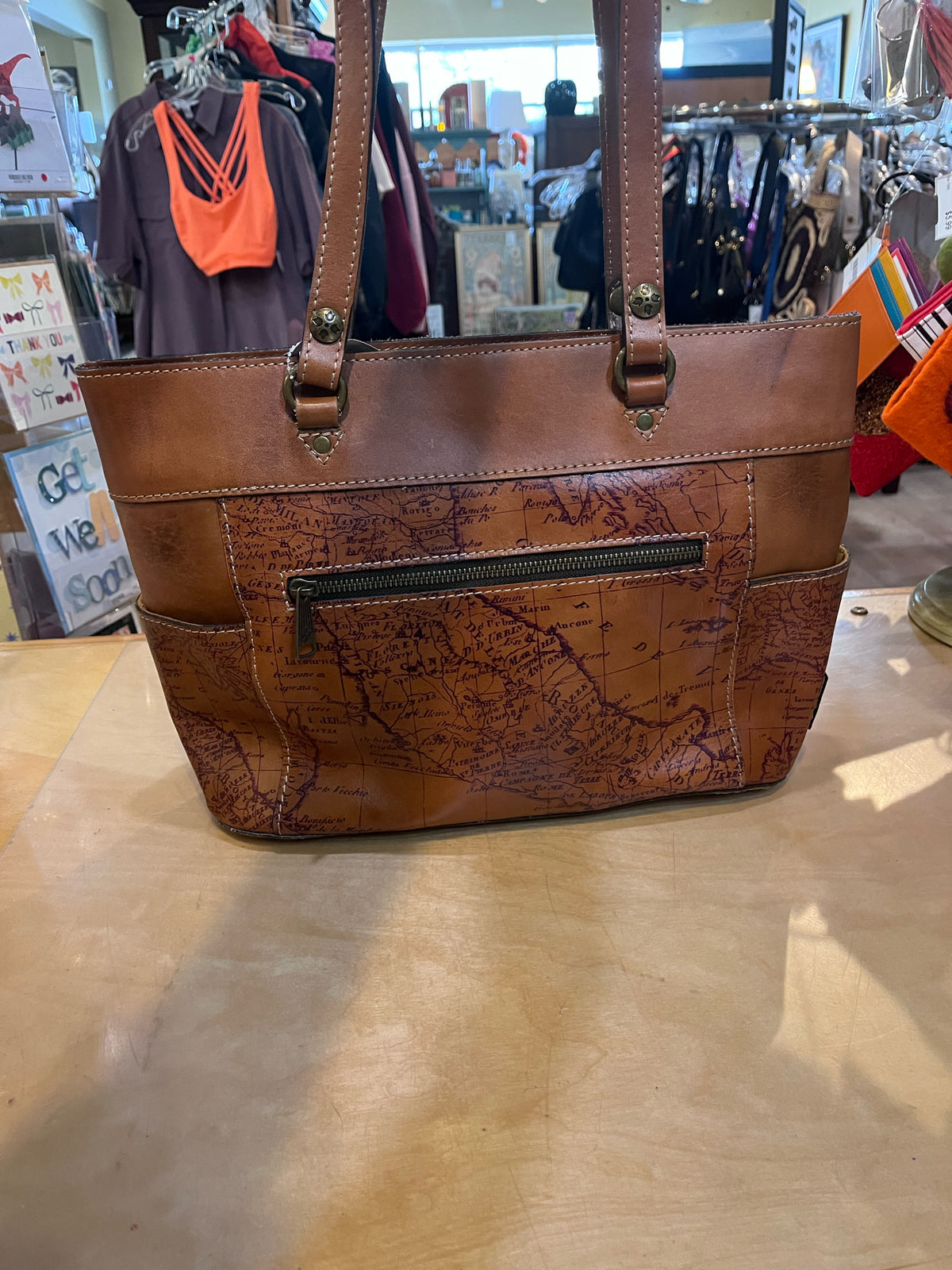 Patricia Nash Signature Map Print "Bolsena Tote"