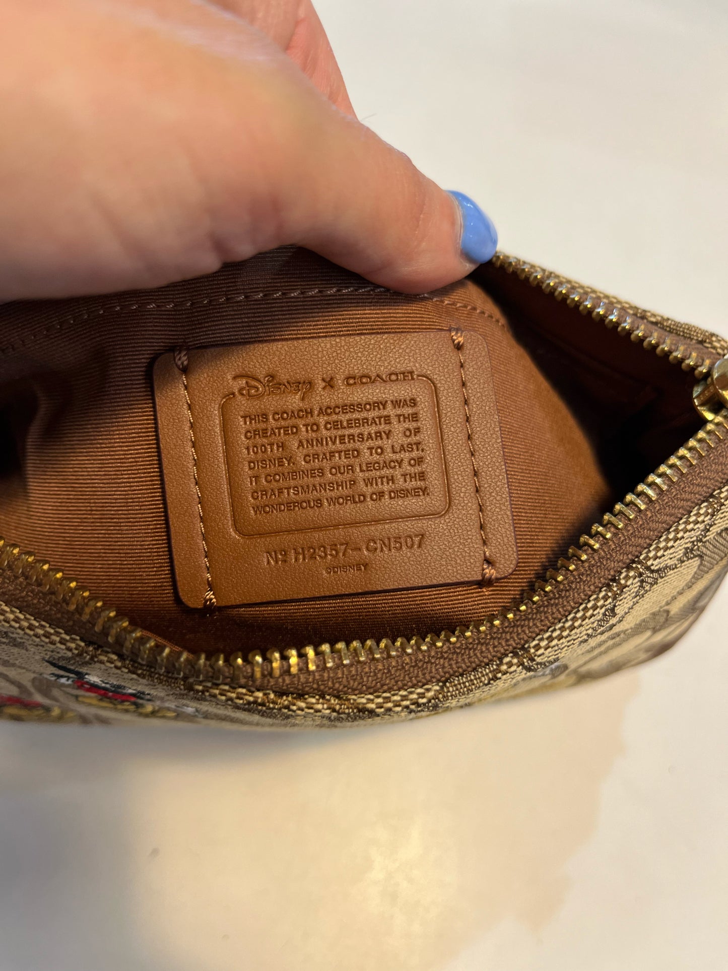 NWT Disney x Coach Teri Signature Jacquard Handbag