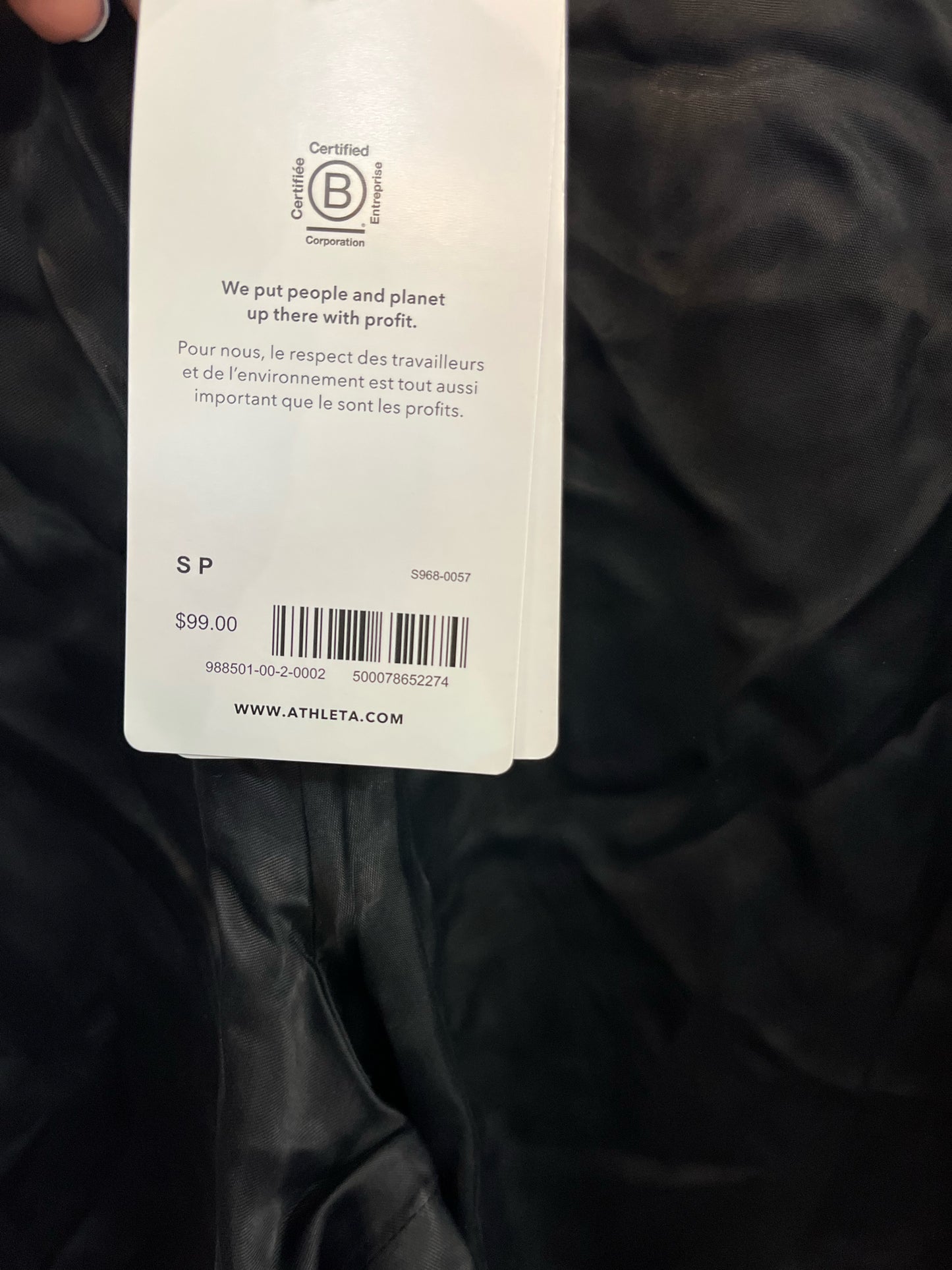 NWT Athleta Black "Calm Cool Pant"
