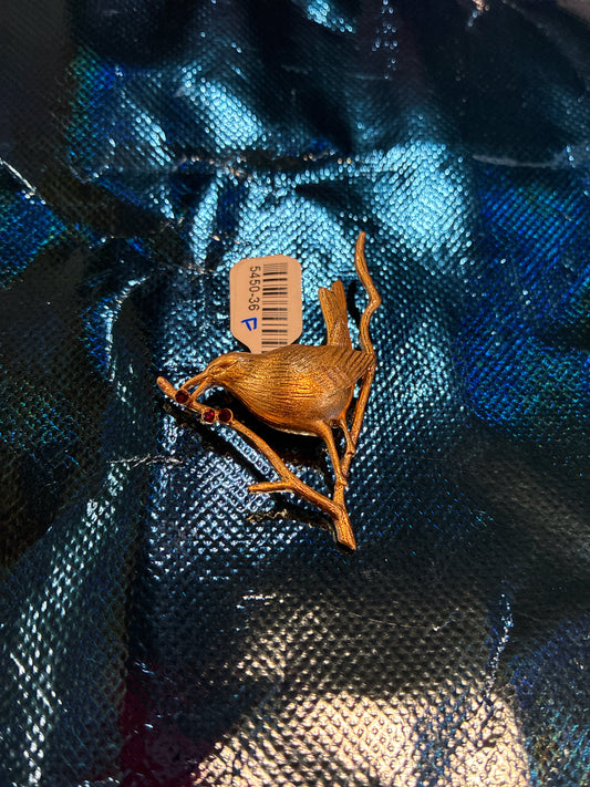 Joan Rivers Goldtone Sparrow Pin