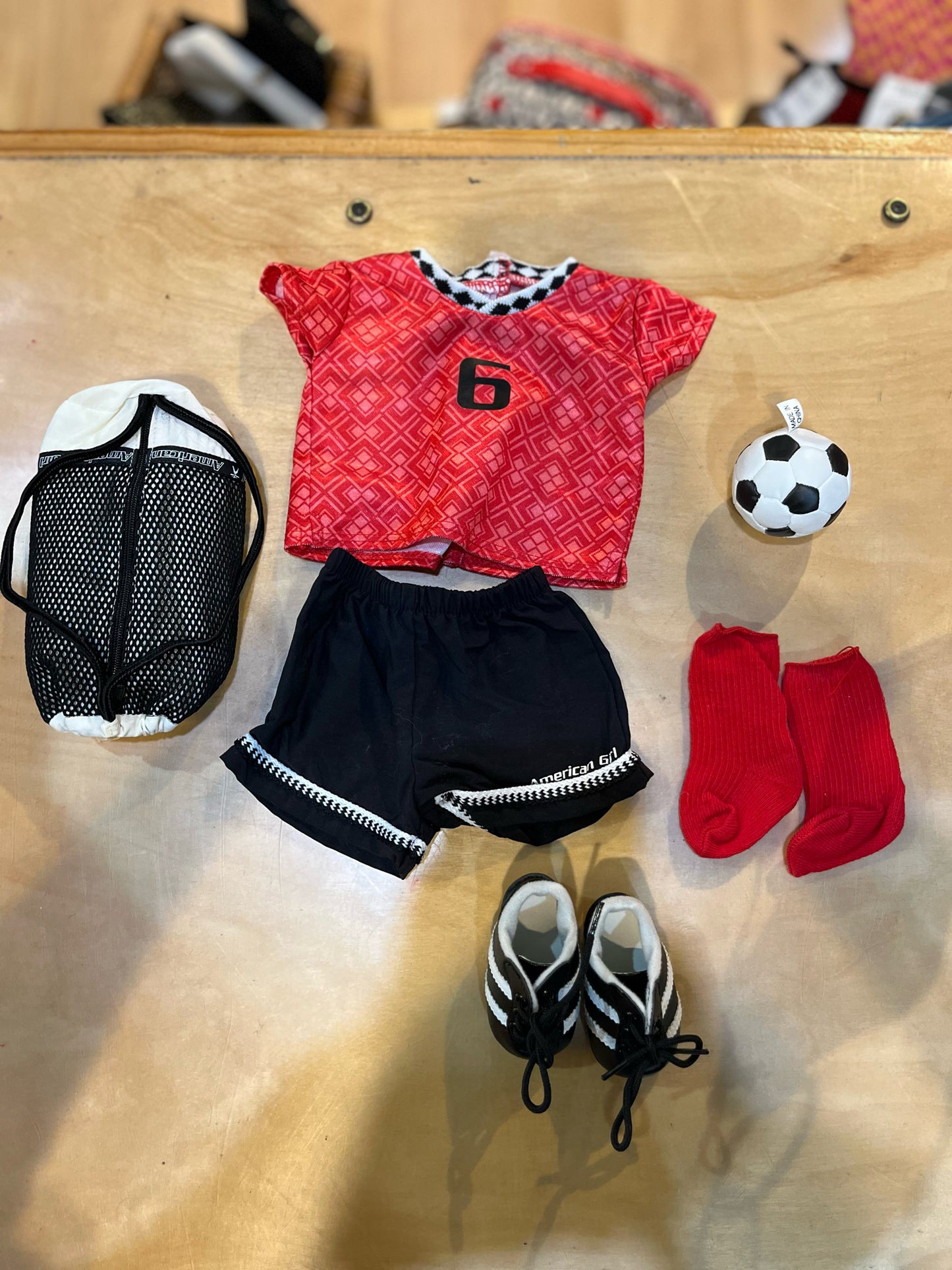American Girl Red Soccer Outfit