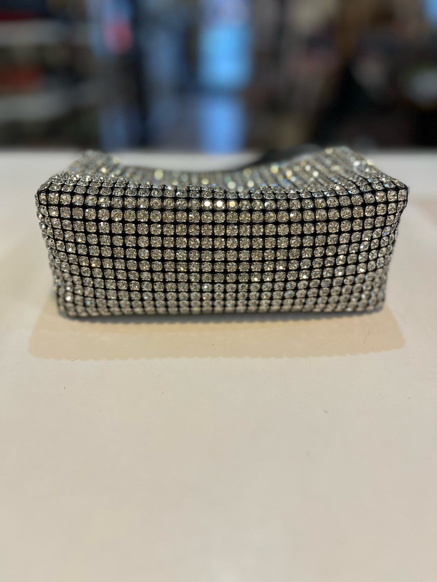 Alexander Wang "Medium Heiress Rhinestone Mesh Pouch”