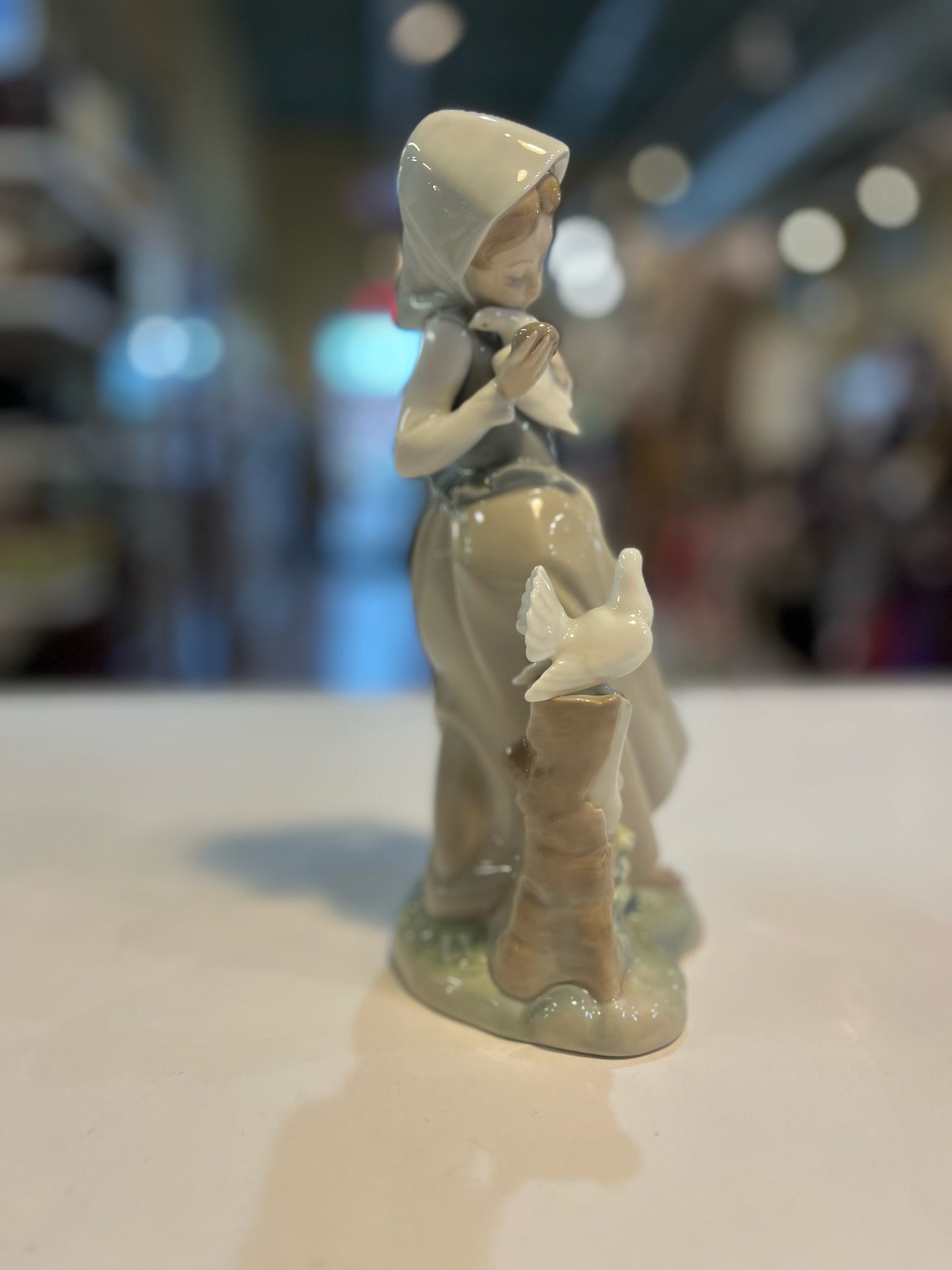 Lladro “Girl with Two Doves” Figurine