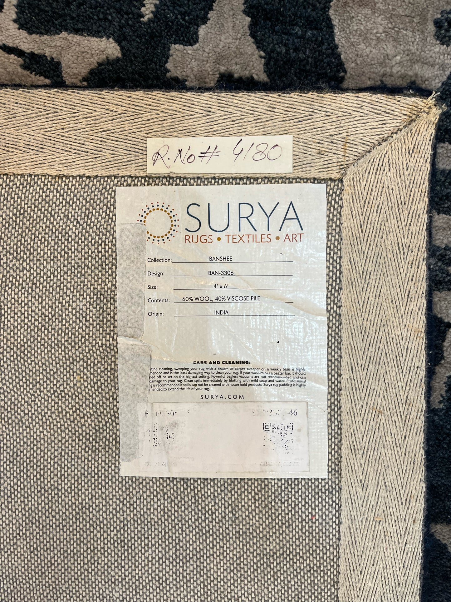 Walter E. Smithe Navy & Gray 4' x 6' Rug