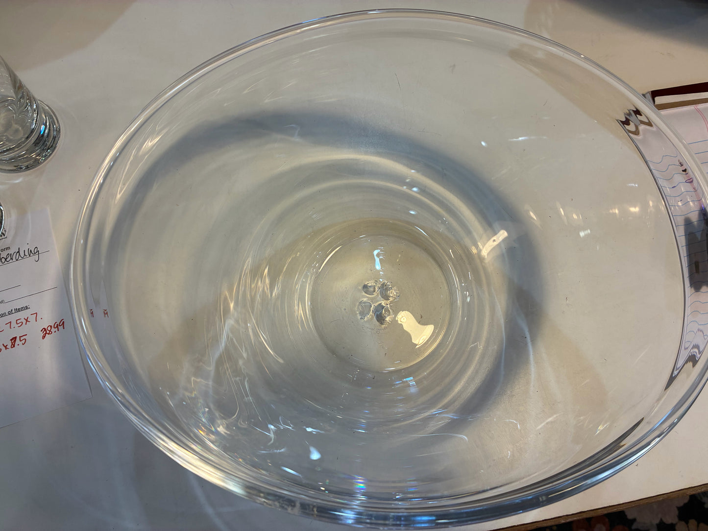Simon Pearce Glass Oval Barre Bowl