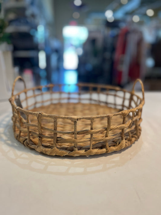 Round Rattan Tray