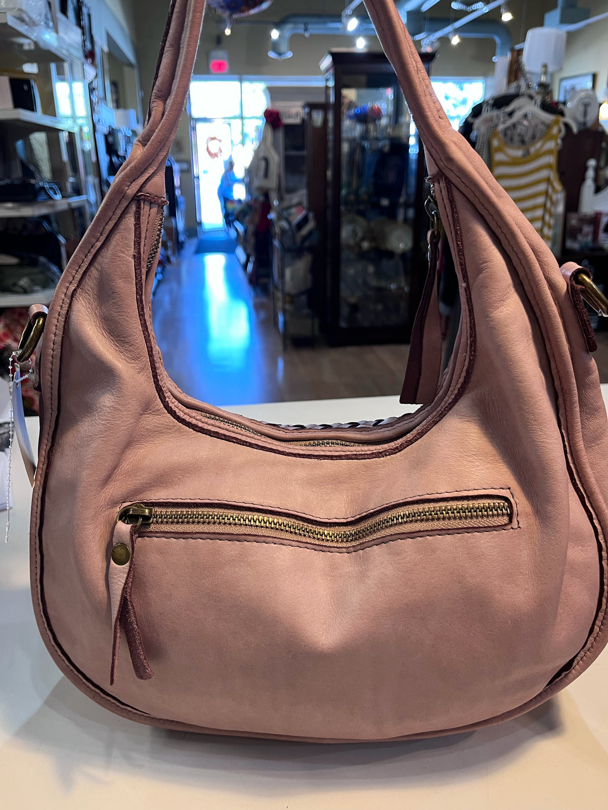 Sundance Woven Leather Shoulder Bag