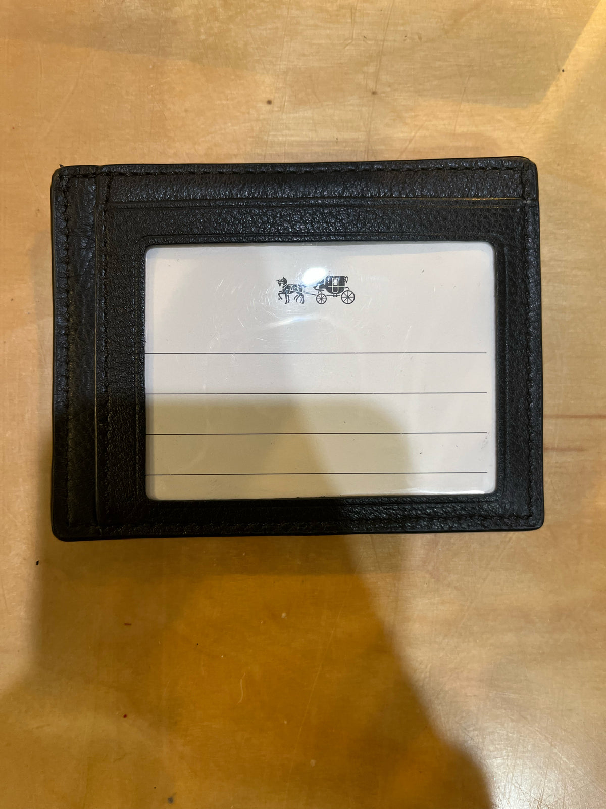 NWT Coach Black Card Wallet