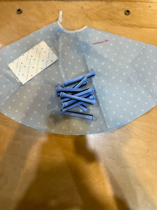 American Girl Blue Hair Perm Set