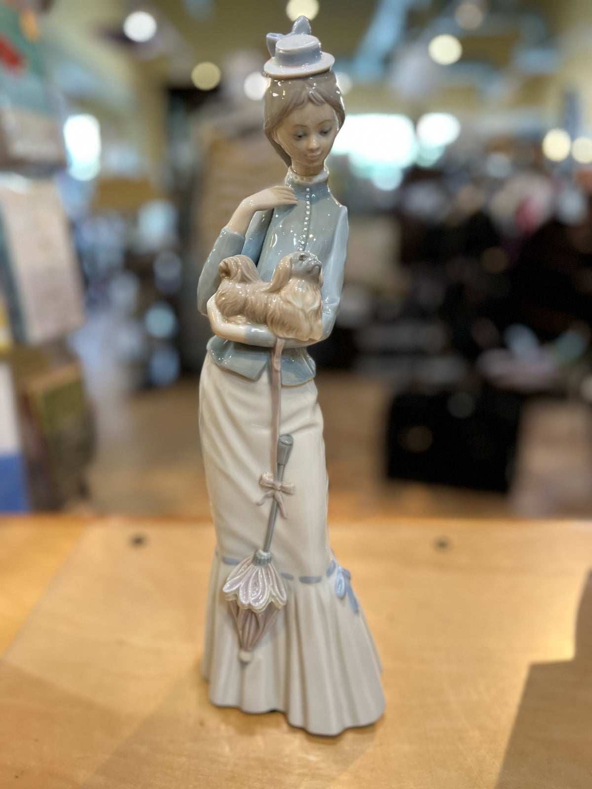 Lladro “ A Walk With The Dog” Figurine