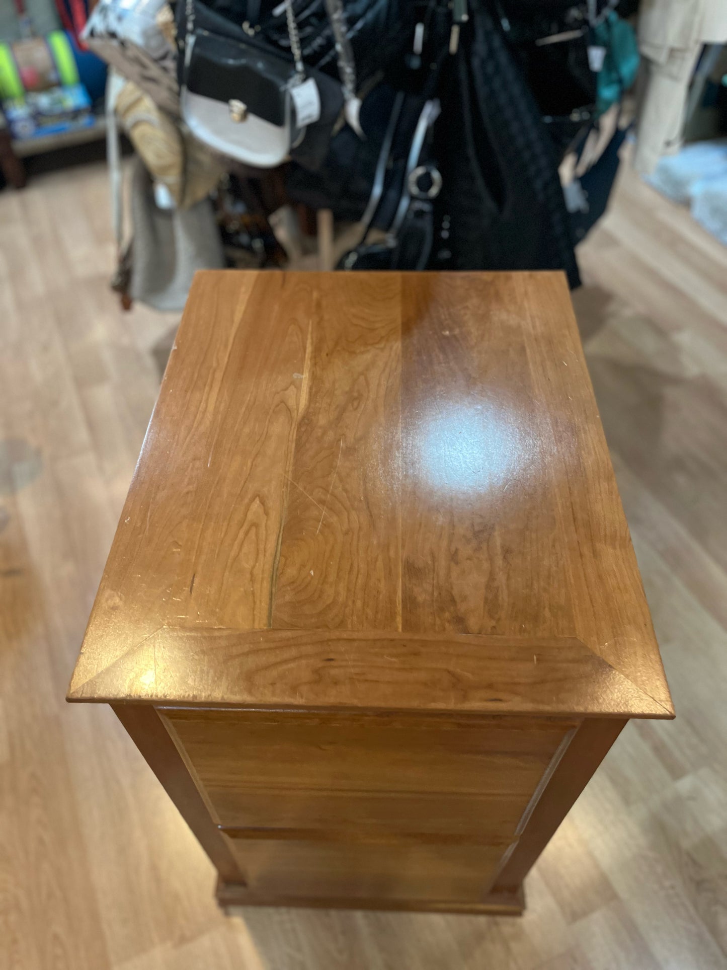 Solid Wood Two Drawer File Cabinet