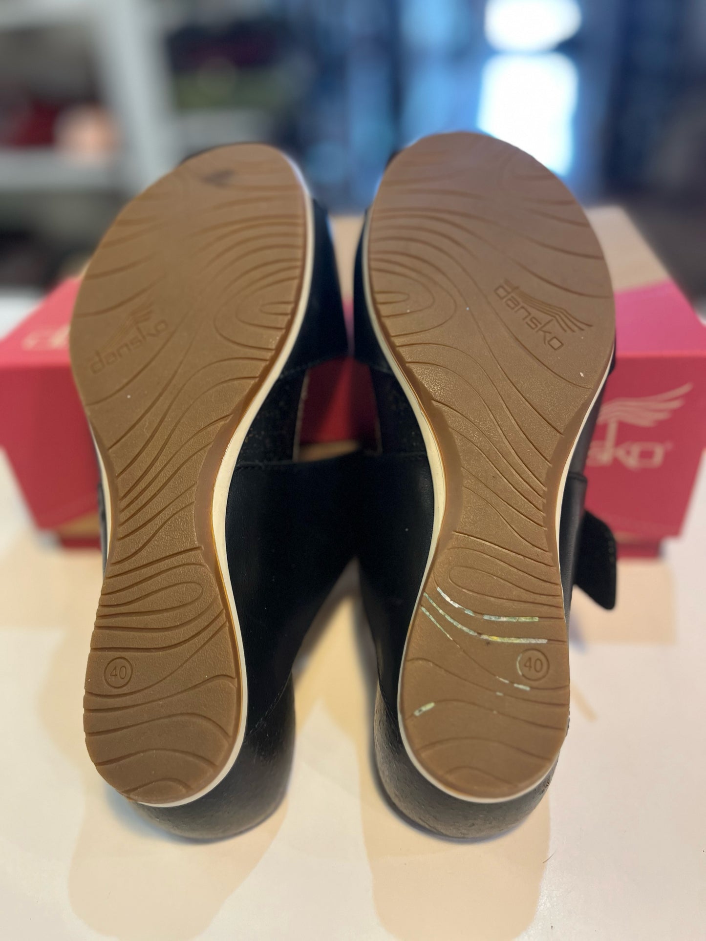 Dansko Black “Vienna Full Grain” Sandals