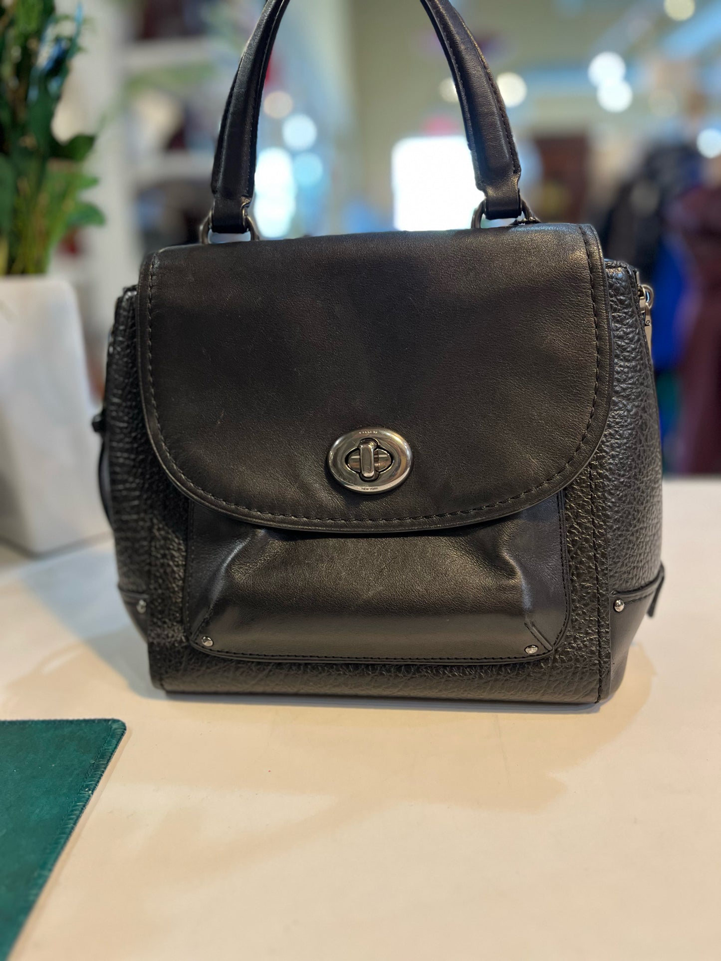 Coach Black Convertible Handbag