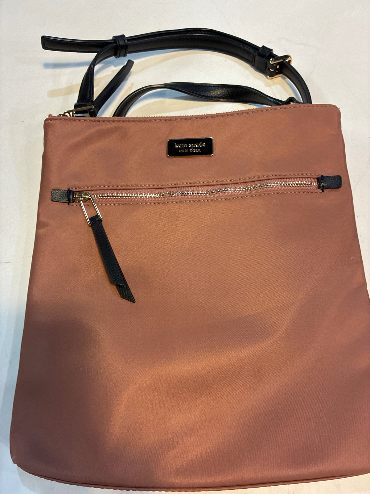 Kate Spade Dusty Rose Pink Nylon "Dawn Flat" Crossbody