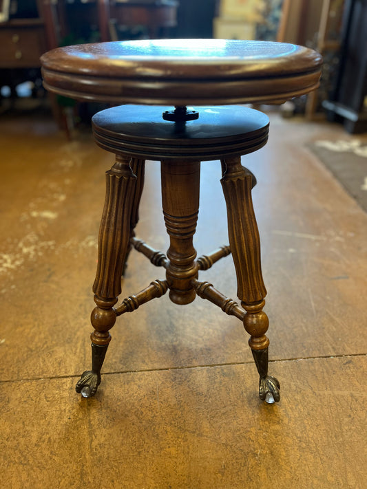 Antique Tonk Victorian Piano Stool