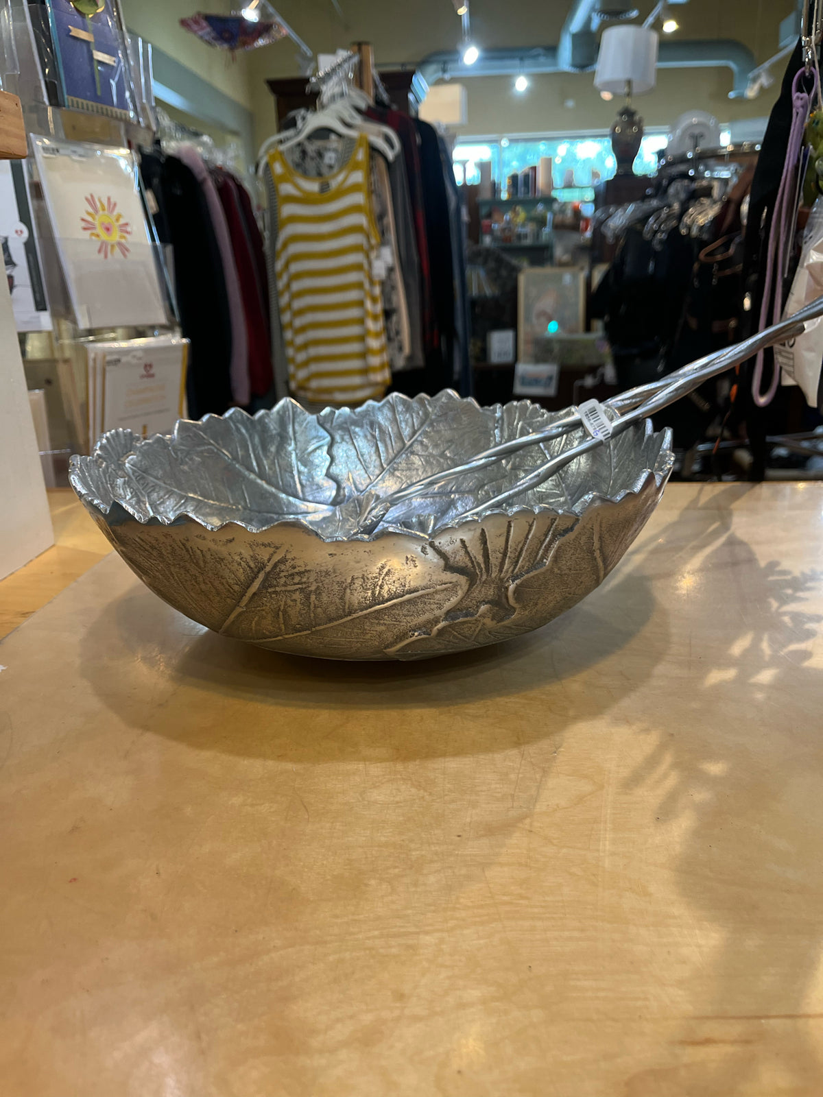 Martha Stewart Silver Leaf Salad Bowl Set