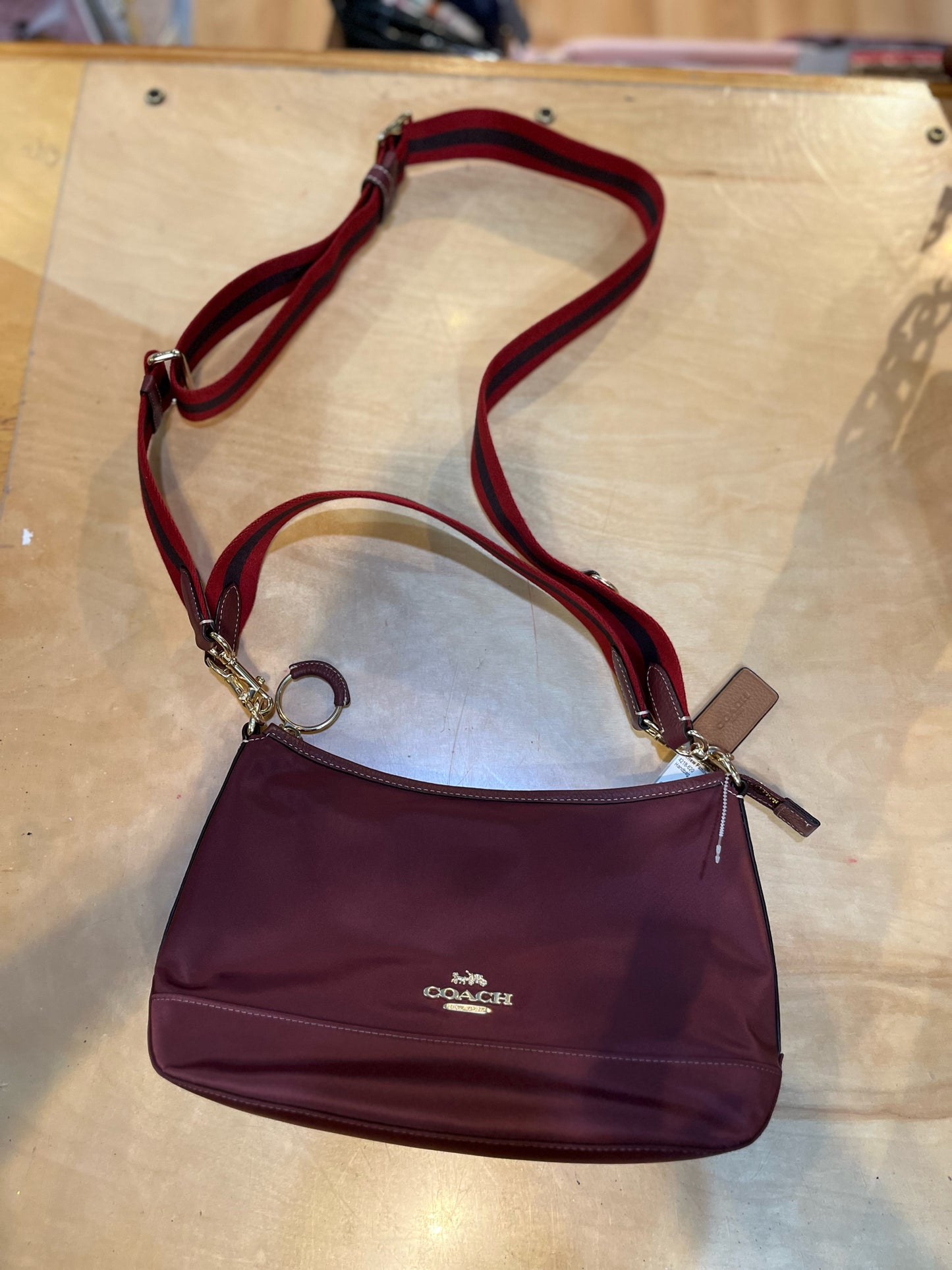 Coach Maroon "Ellis" Handbag