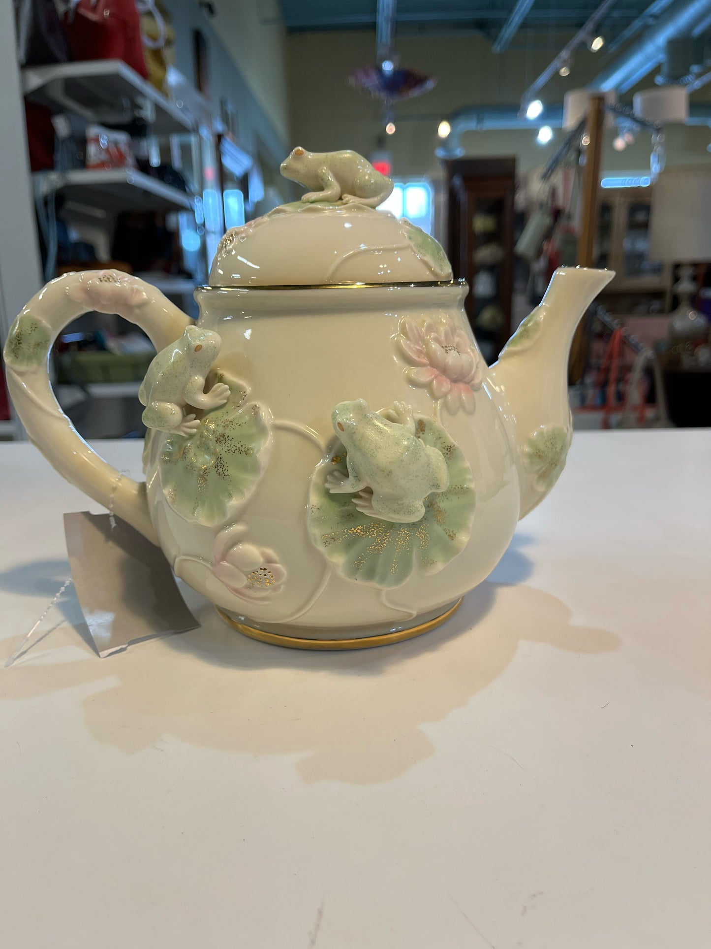 Lenox Floral Frog Tea Pot