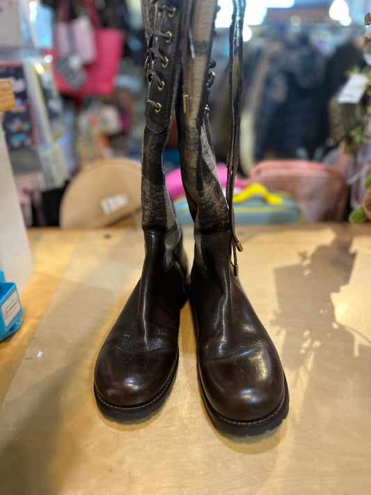 Tory Burch Colleen Wool Lace Up Boots