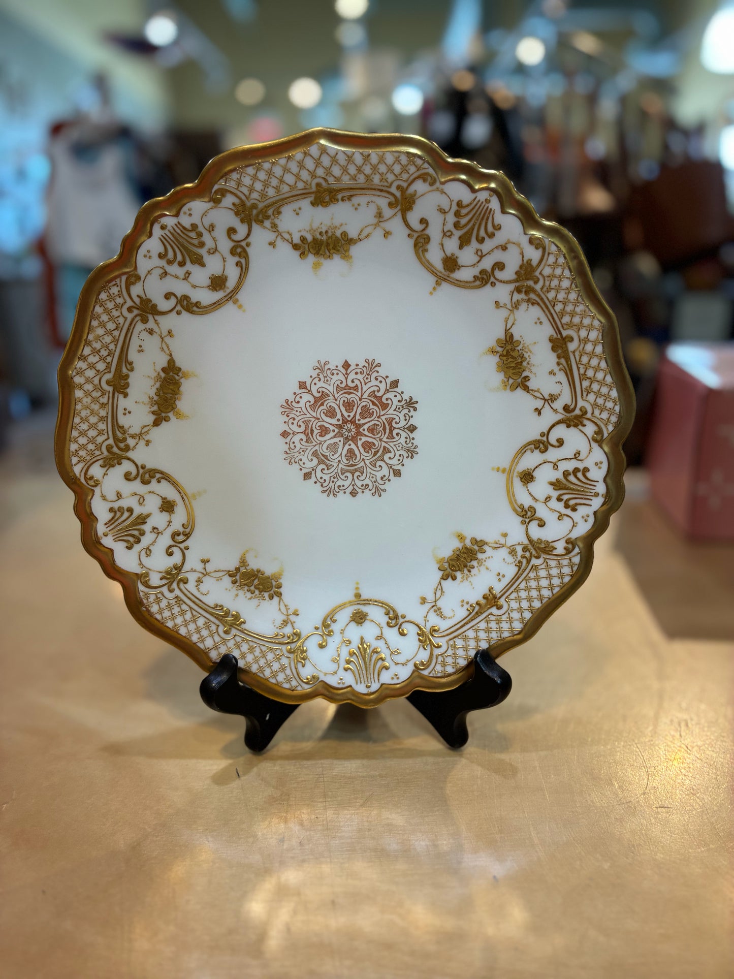 Blakeman & Henderson Limoges White & Gold Plate