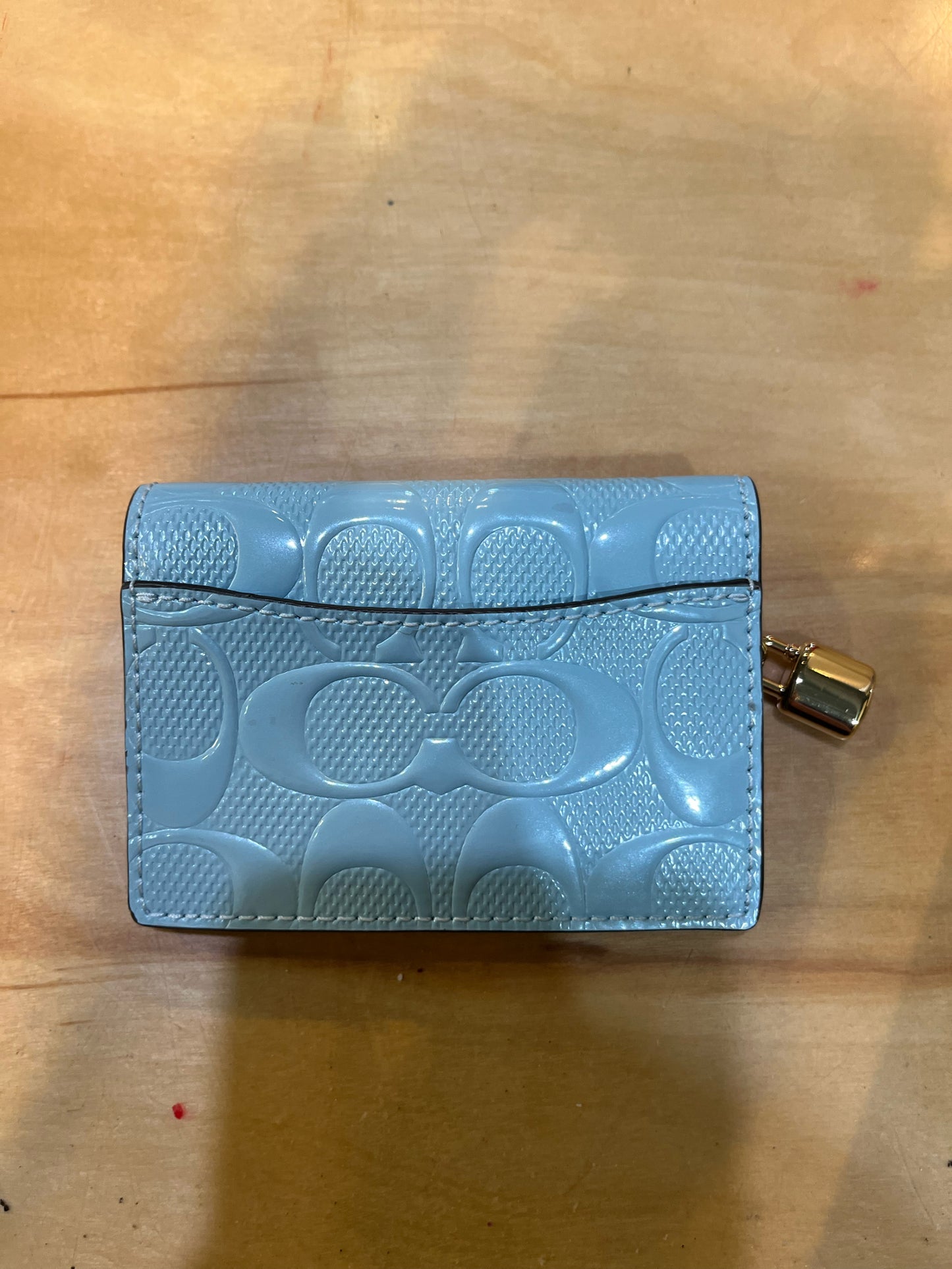 Coach Light Blue Card Wallet