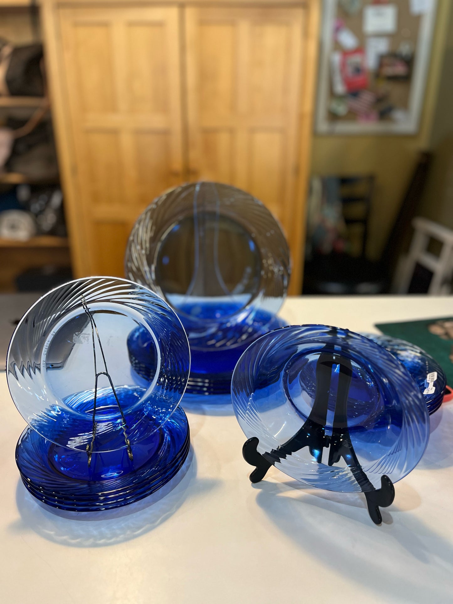 Pyrex Festival Cobalt 15 Piece Plate & Bowl Set