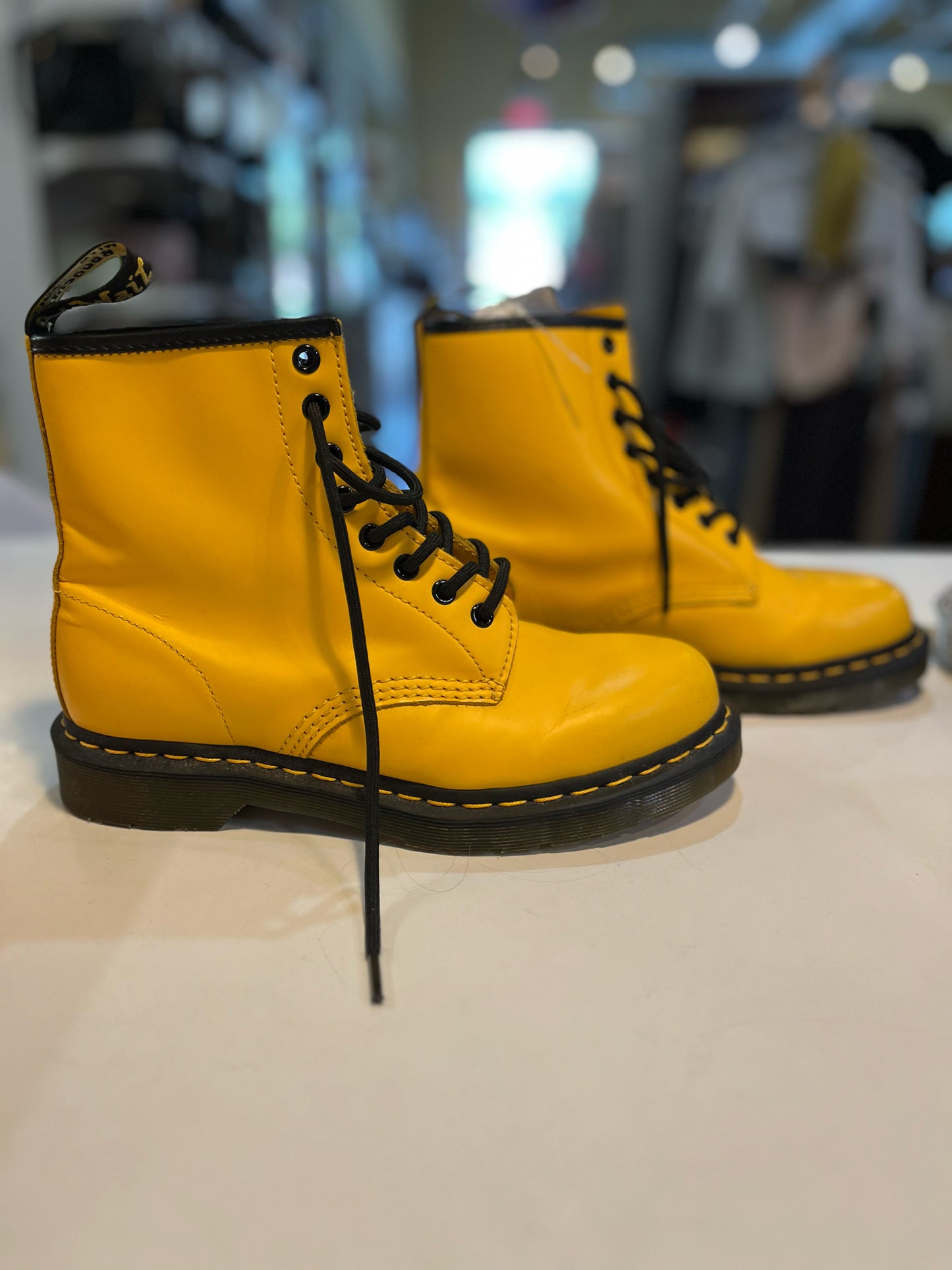 Dr. Martins Yellow 1460 Smooth Leather Boots