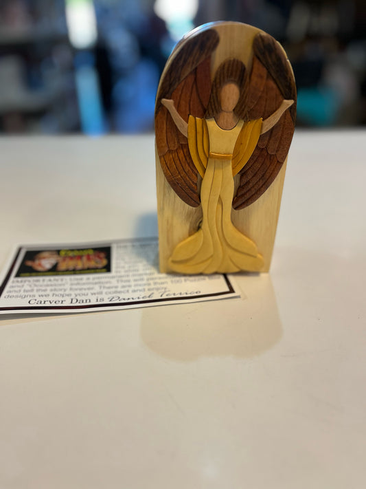 Carver Dan's "Joyful Angel" Carved Puzzle Box