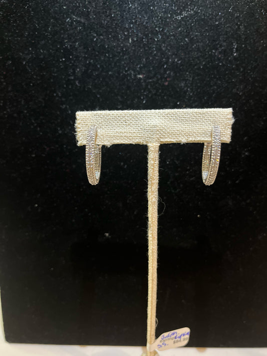Judith Ripka "Inside/Outside" Hoop Earrings