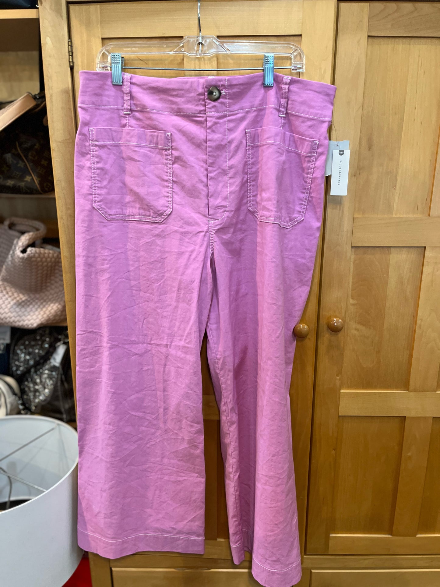 NWT Anthropologie Pink "Colette Crop" Pants