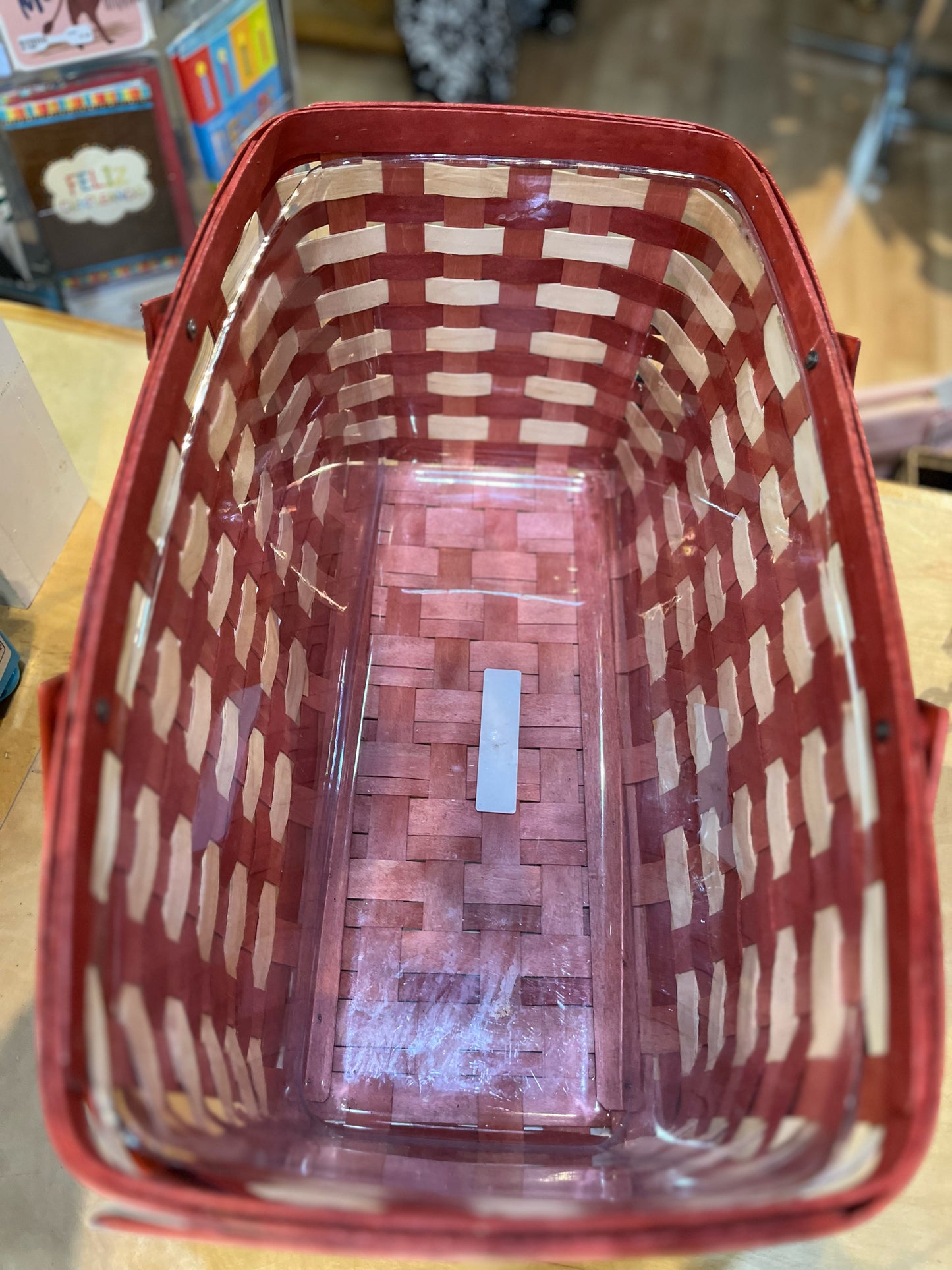 Dresden & Company Pink & White Rectangle Basket