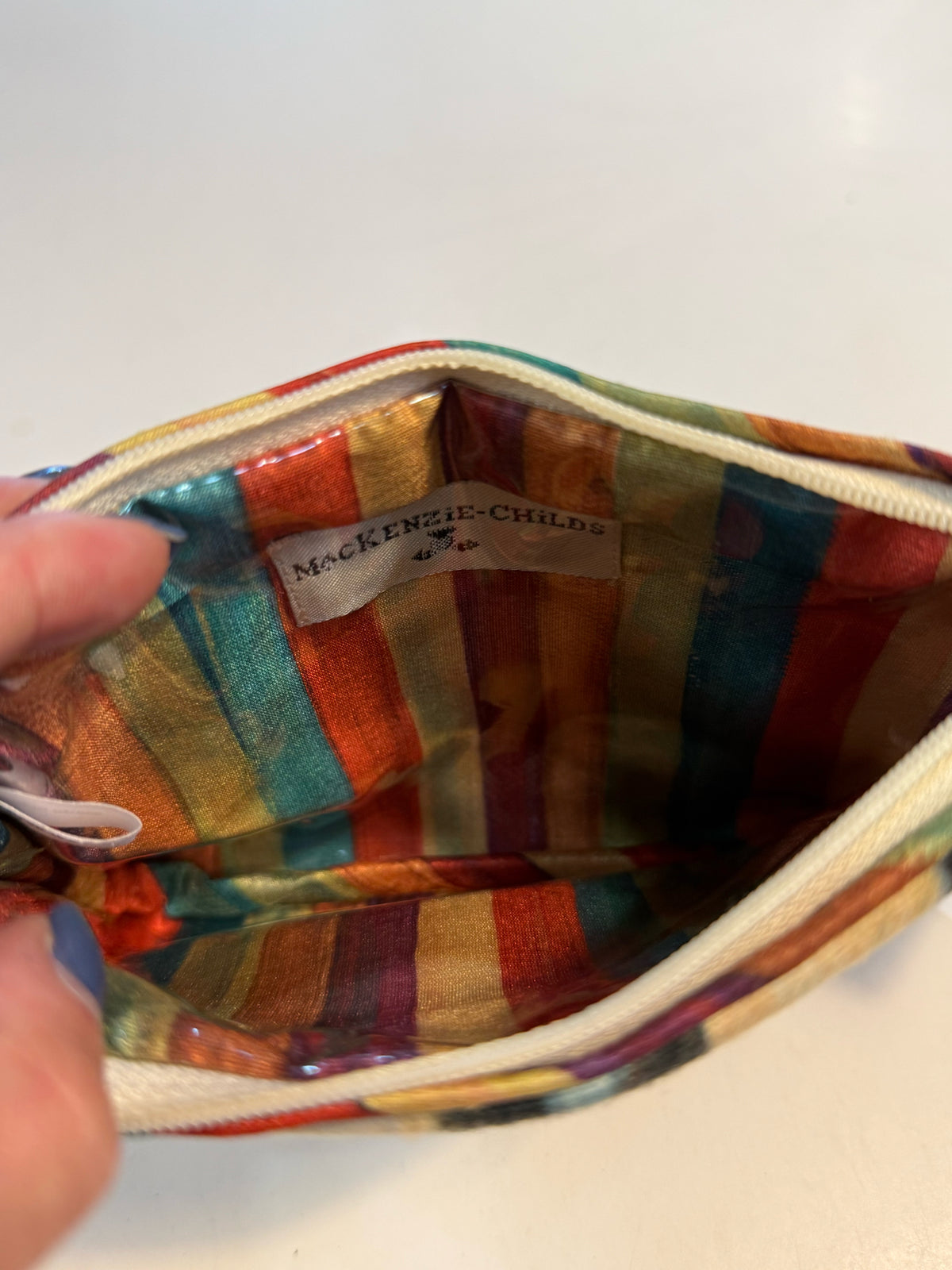 Mackenzie-Childs makeup case zipper pouch