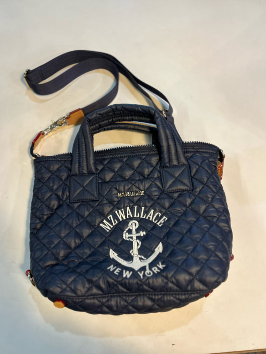 MZ Wallace Navy "Anchor Small Sullon Deluxe" Handbag