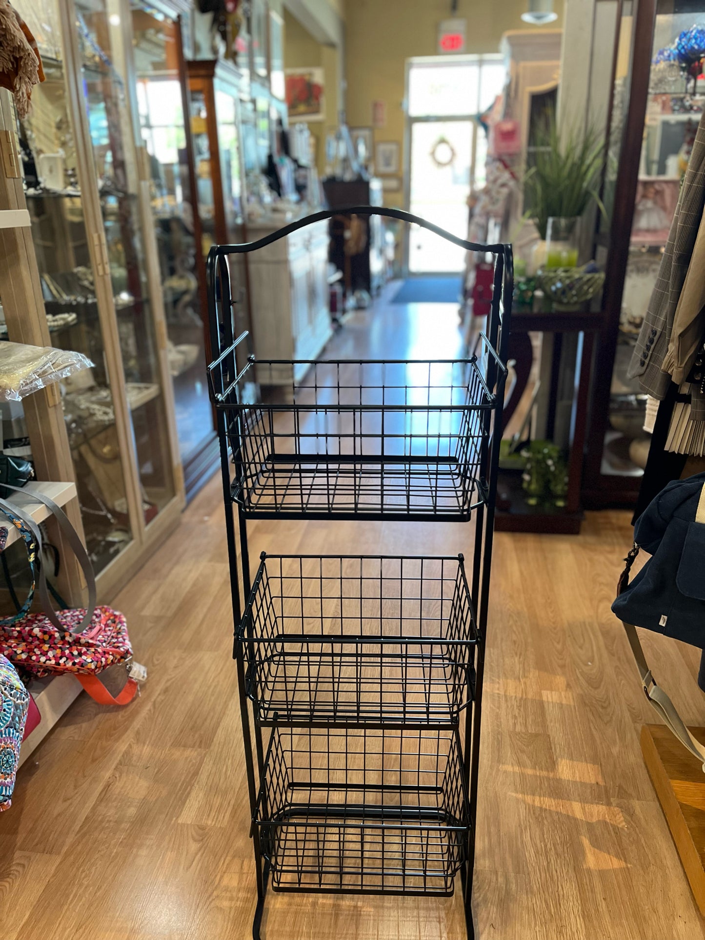3 Metal Basket Standing Shelf