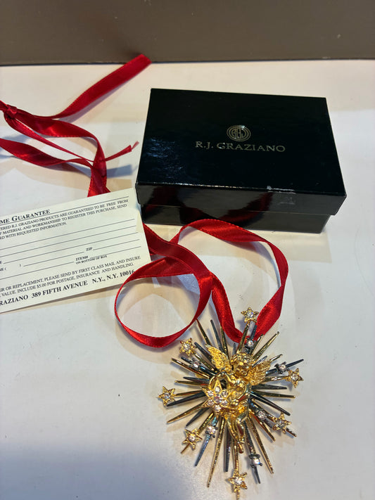 Vintage RJ Graziano Angel Star Brooch