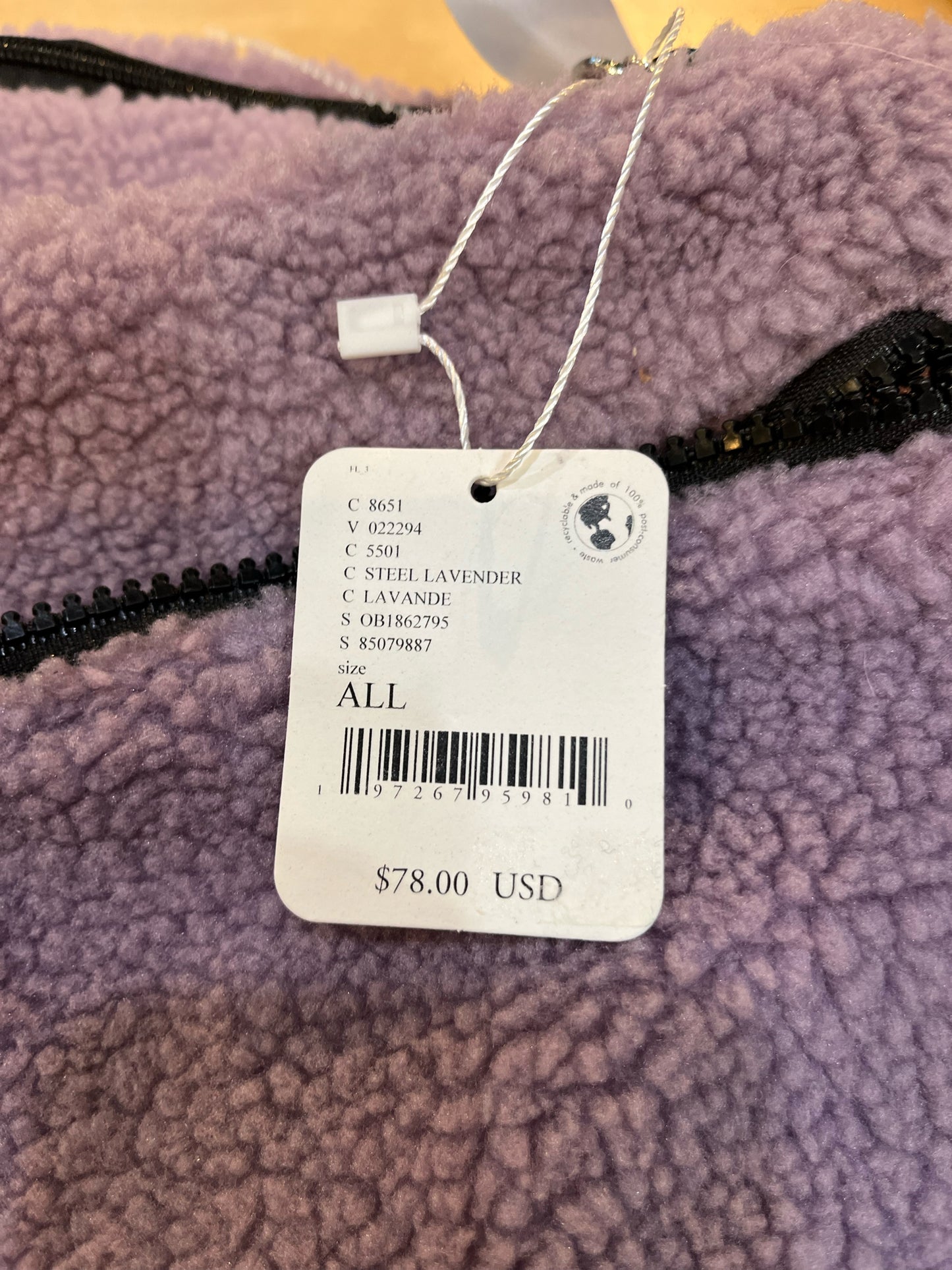 NWT Free People FP Movement Overachiever Light Purple Sherpa Sling Bag