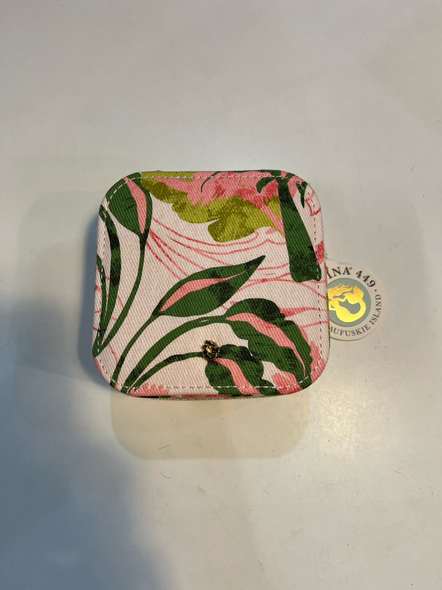 NWT Spartina Pink Floral Travel Jewelry Box
