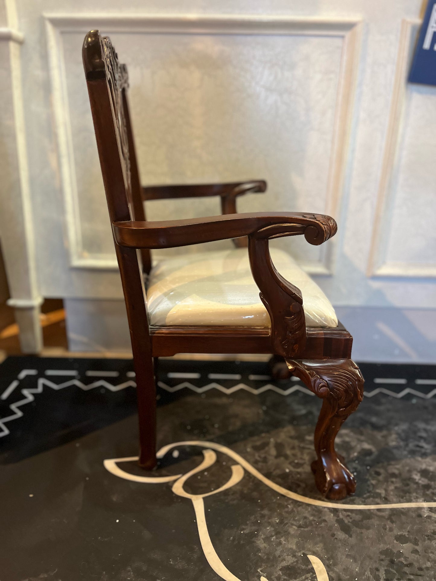 Vintage Chippendale Mahogany Youth Chair