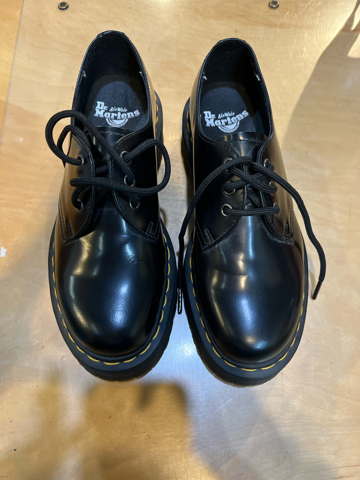 Doc Martens Black “1461 Quad Smooth Platform” Shoes