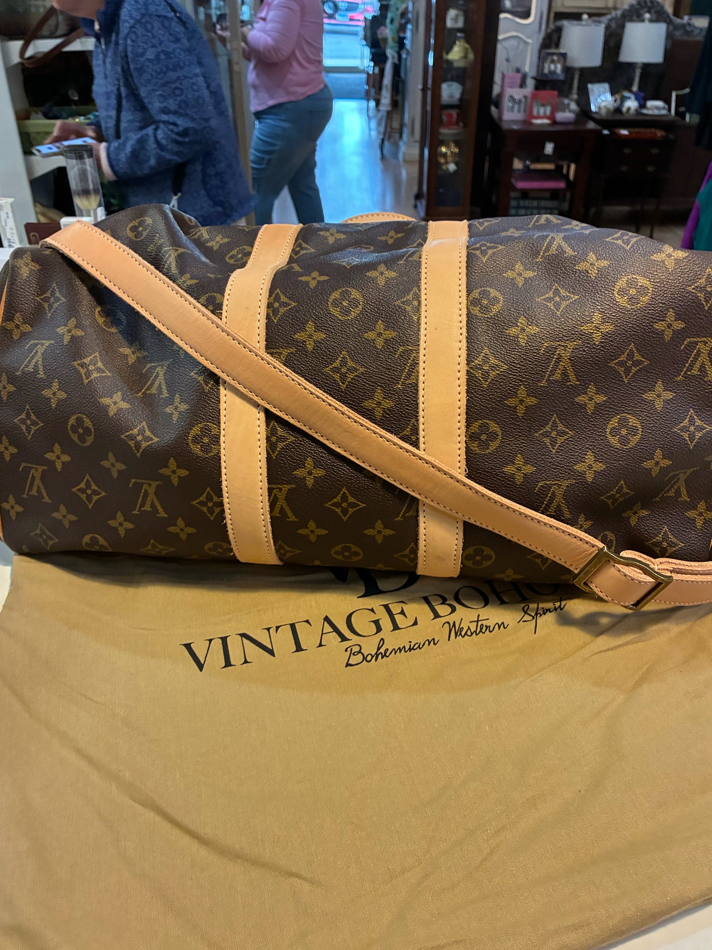 Vintage BoHo, Louis Vuitton duffle bag
