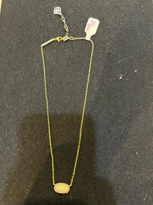 Kendra Scott White Stone & Mixed Metals Necklace