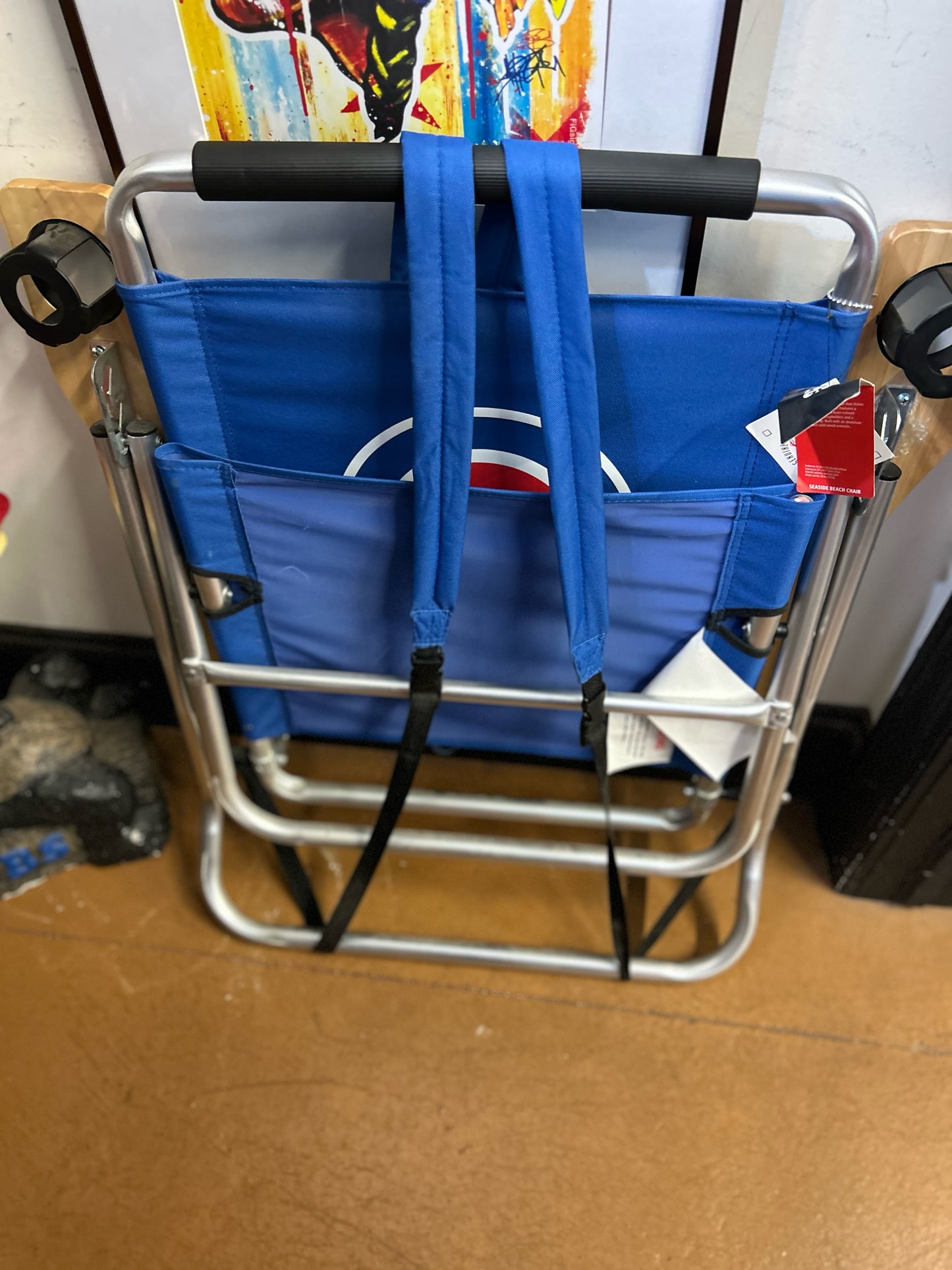 Folding Cubs Backpack Beach Chair